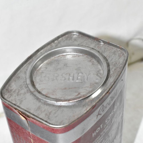 Hershey’s Cocoa metal tin used, vintage retro collectible