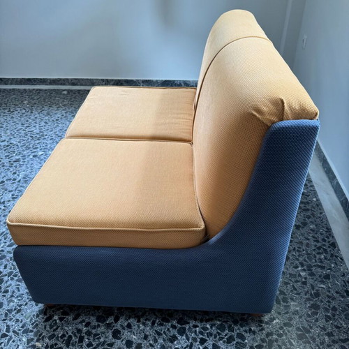 Two-seater sofa bed used