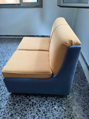 Two-seater sofa bed used