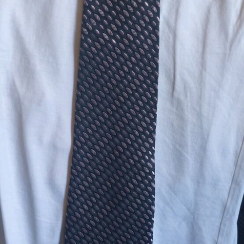 Silk tie new, black and pink for evening wear