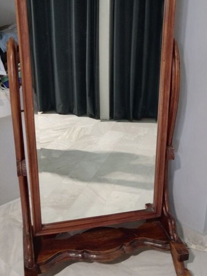 Cheval Mirror Victorian Style Mahogany Frame like new