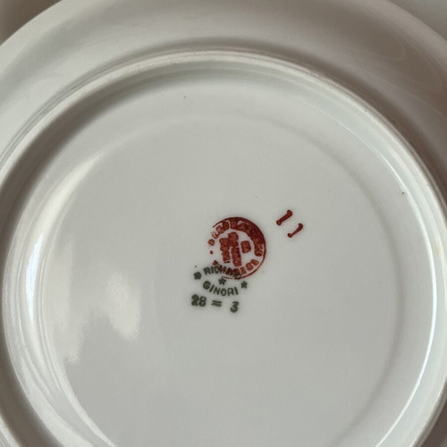 Richard Ginori vintage porcelain fruit bowls set of 4 used