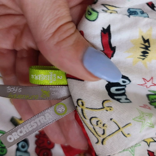 Spring jacket for baby, red with comic lining