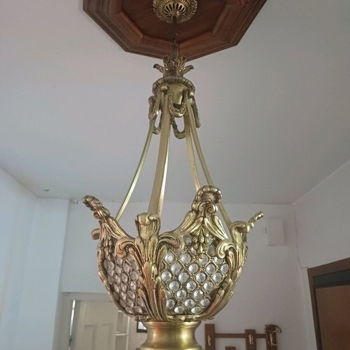 Brass Ceiling Lights set of 2 handmade vintage
