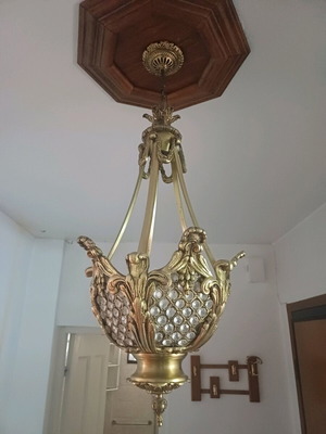 Brass Ceiling Lights set of 2 handmade vintage