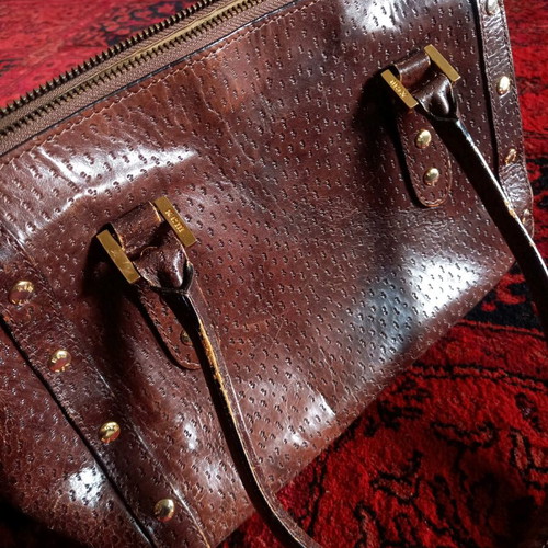 KEM handbag burgundy brown used in good condition