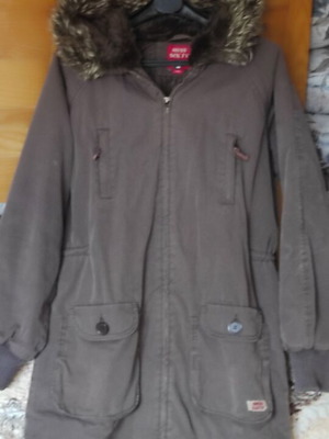 Miss Sixty parka used, khaki, size large
