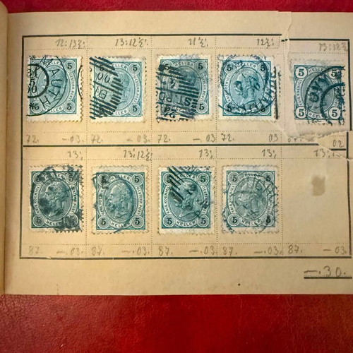 Vintage German Auswahlheft stamp booklet with sealed Austrian Empire stamps