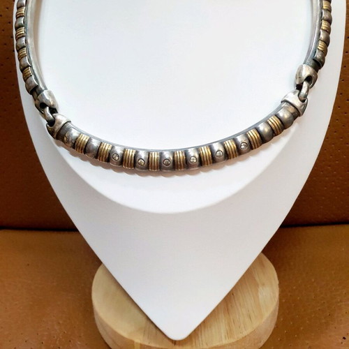 Silver 925 with 14K gold necklace used