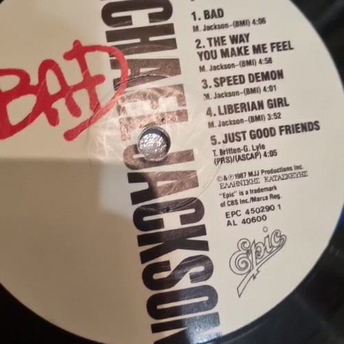 Michael Jackson Bad vinyl used