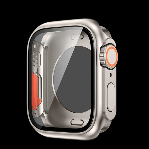 Screen protection case for IWatch series 9/8/7/6/5/4/SE 2 45mm silver new