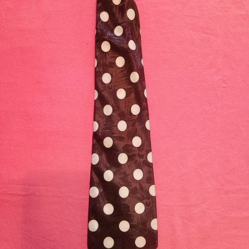 Vintage Pierre Cardin tie like new, black with white dots