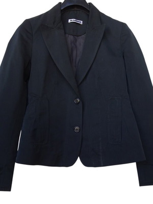 Jil Sander σακάκι από μετάξι, μέγεθος 38, μαύρο