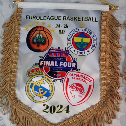 Panathinaikos Basketball Scarf and Banner Set Final Four Berlin 2024 New