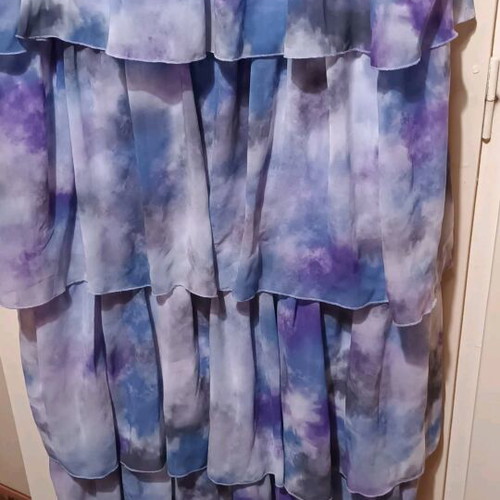 Long dress new with frill, multicolor, size 44