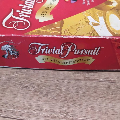 Trivial Pursuit Red Believers Edition board game used