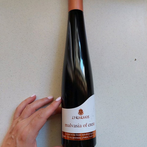 Malvasia of Crete white naturally sweet wine new