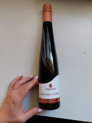 Malvasia of Crete white naturally sweet wine new