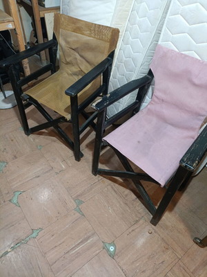 Δυο καρέκλες σκηνοθέτη μεταχειρισμένες, δυνατότητα μεταφοράς