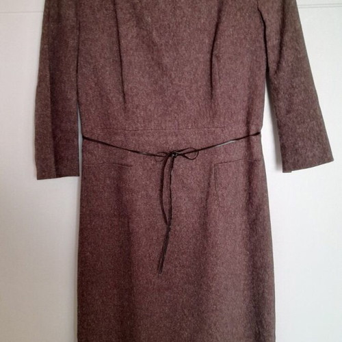 Miss Simbolo dress used, brown, size L with three-quarter sleeve