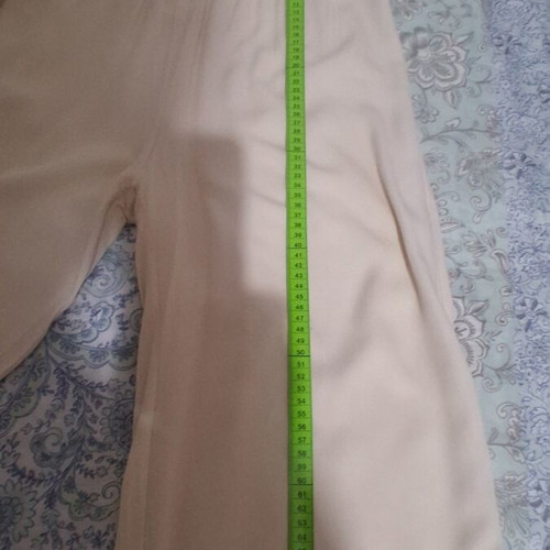 Women's beige Capri pants, one size, 100% cotton