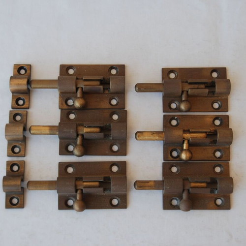 Bronze bolts used, set of 6 with 3 female sockets