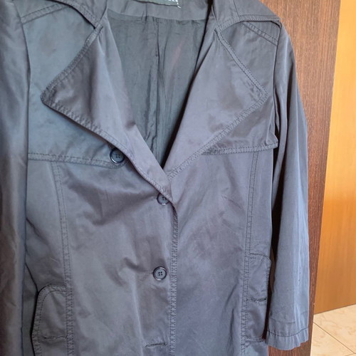 FIDELE trench coat used, dark blue, size small-medium