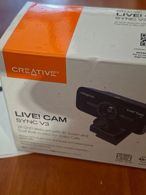 Creative Live! Cam Sync V3 2K Webcam with Privacy Cap new