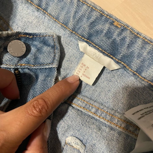 H&M mini denim skirt, size XS, like new condition