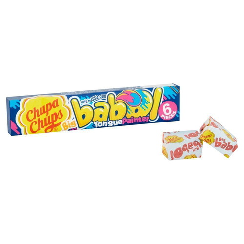Big Babol Tongue Painter Stick chewing gum pack of 6 pieces 27gr new