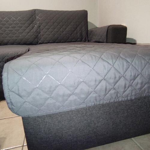 Sofa Cover Dark Gray Like New, Waterproof, Easy to Install
