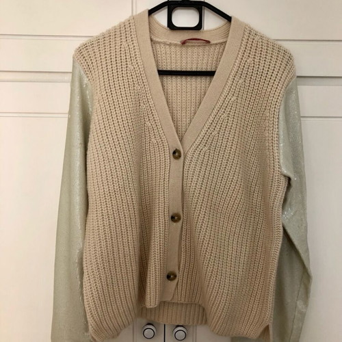 Stefanel collectible cardigan like new with sequin sleeves, size XL