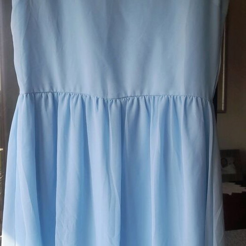 Summer dress new, baby blue, size M-L with lace back detail