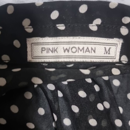 Women's shirt semi-transparent polka dot used size M