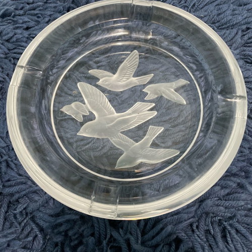 Crystal ashtray like new, 20x6 cm, 1800 grams