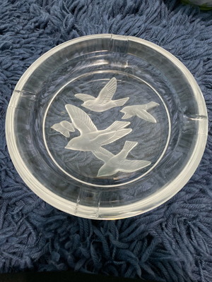Crystal ashtray like new, 20x6 cm, 1800 grams