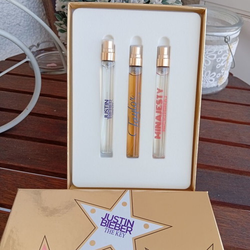 Justin Bieber fragrance gift set, new, 3 travel sprays 10 ml each