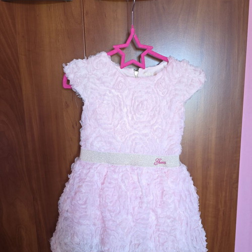 Guess dress for 3 years old, pink with gold details, like new