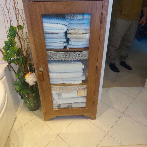 Wooden wardrobe furniture with three shelves used