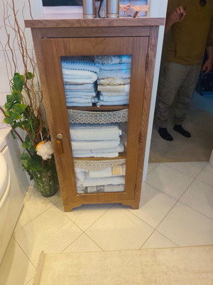 Wooden wardrobe furniture with three shelves used