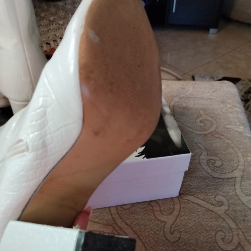 White Crocodile Pattern Ankle Boots like new