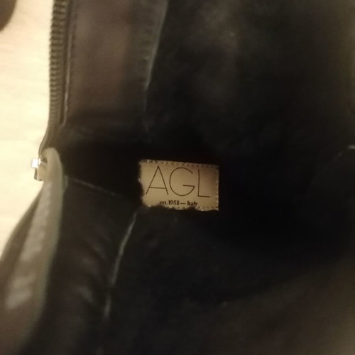 AGL leather ankle boots size 38 like new, black