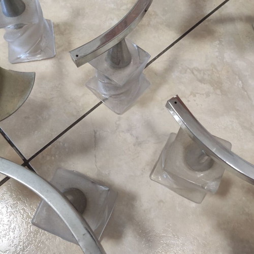 Modern ceiling lights set of 4 with LED lamps like new
