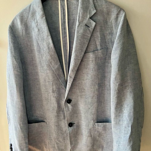 Ermenegildo Zegna linen blazer like new, light blue, size IT52