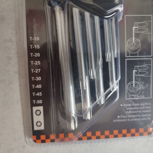 Torx L-Shaped Key Set 9 Pieces New