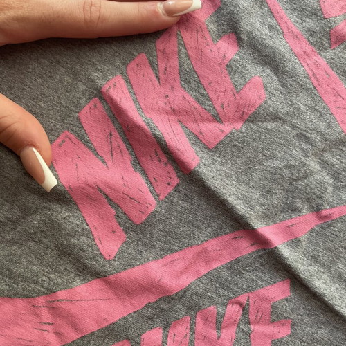 Nike T-shirt like new, women's XS, gray and pink
