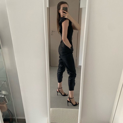 Bershka faux leather jumpsuit size XS like new
