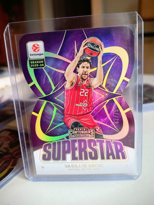 Vasilije Micic Superstar Die-Cut 62/75 Panini Contenders EuroLeague BK card like new