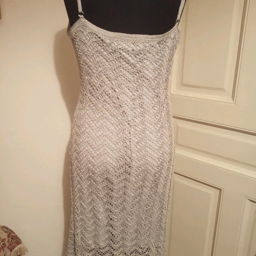 Knitted dress used with silver thread, size M