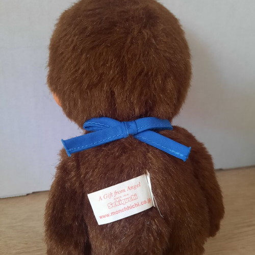 Monchhichi Classic Boy doll like new with blue bib